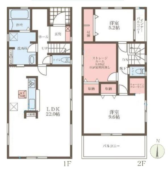 リーブルガーデン芝辻町 ２号棟 ／新築一戸建の間取り