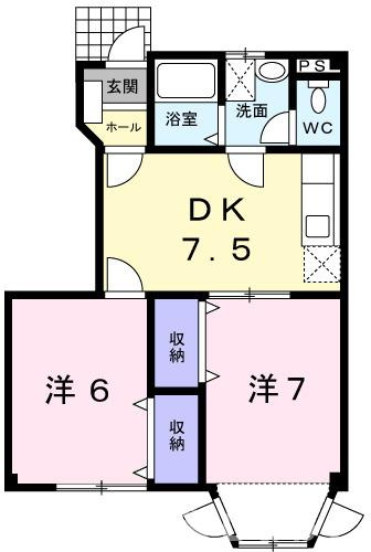 アーバン不知火Ⅷの間取り