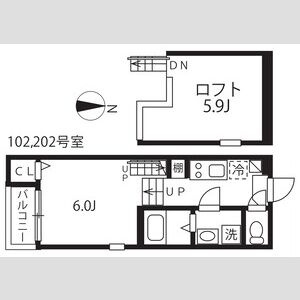 【間取り】 | ハーモニーテラス長田町