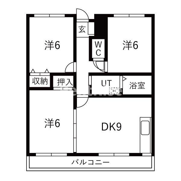 グレース篠木Ⅲの間取り