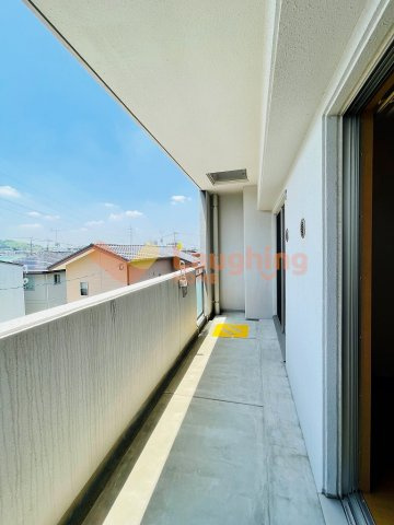 久留米市山川安居野３丁目の賃貸マンションのバルコニー|陽当たり良好なバルコニーです