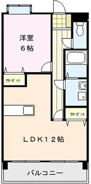 久留米市山川安居野３丁目の賃貸マンションの間取り