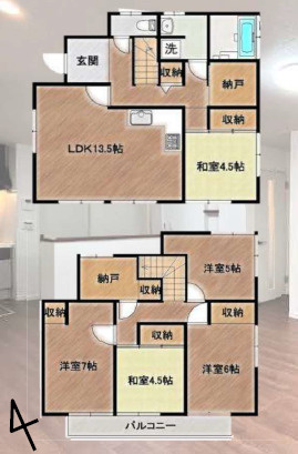 愛甲郡愛川町中津　中古戸建の間取り