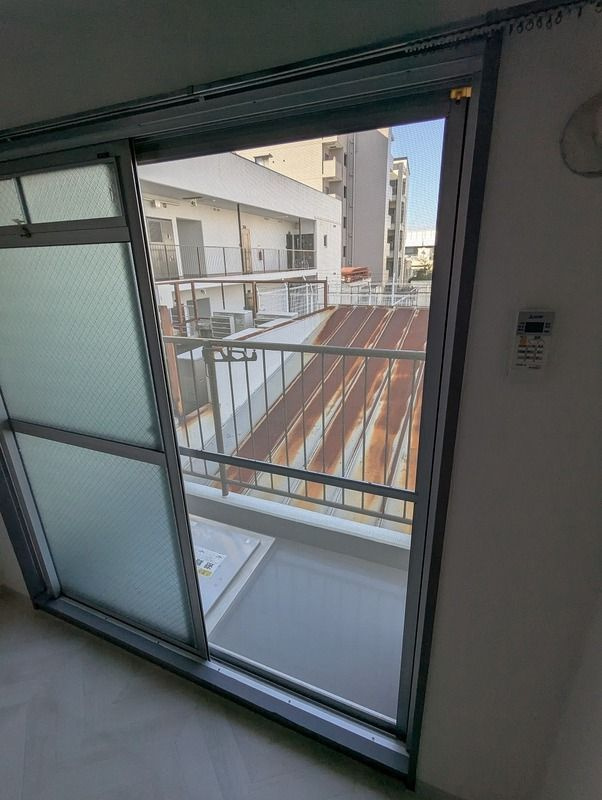 銀玉ハイツのバルコニー