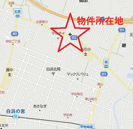 白浜町貸店舗事務所・住居の地図