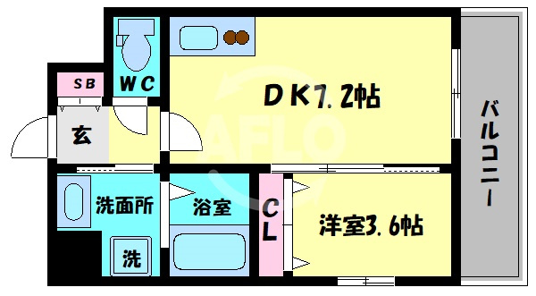 アンフィニ19阿倍野昭和町の間取り|アンフィニ19阿倍野昭和町　間取り