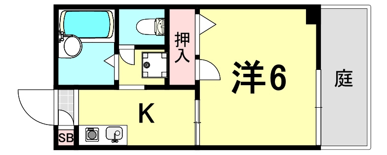 住吉西尾ハイツの間取り