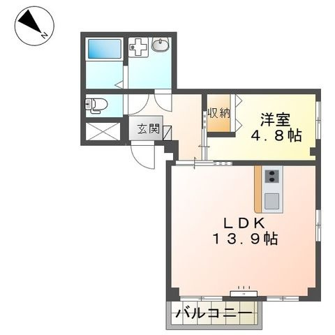神戸市灘区下河原通４丁目新築マンションの間取り
