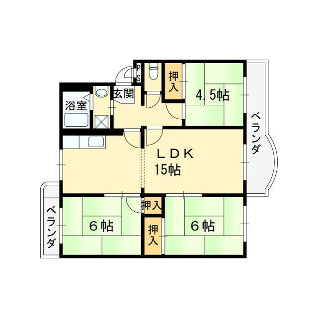 名谷19団地83号棟の間取り
