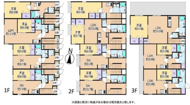 葛飾区亀有５丁目の一棟アパートの間取り