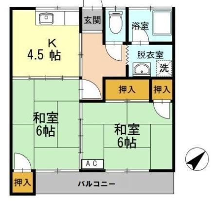 かつきハイツの間取り