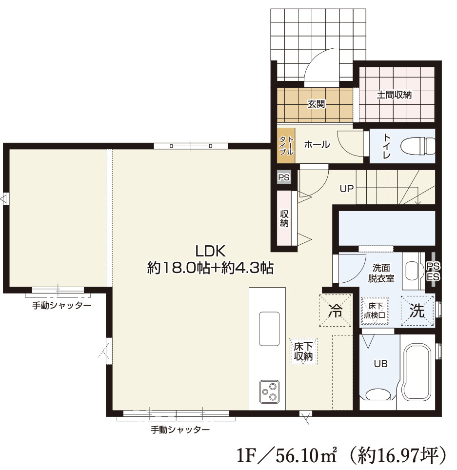 【仲介手数料無料】所沢市下富　９期　全１棟　所沢市の新築住宅なら西武ハウジングの間取り