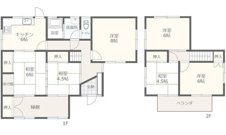 安佐町久地中古戸建の間取り