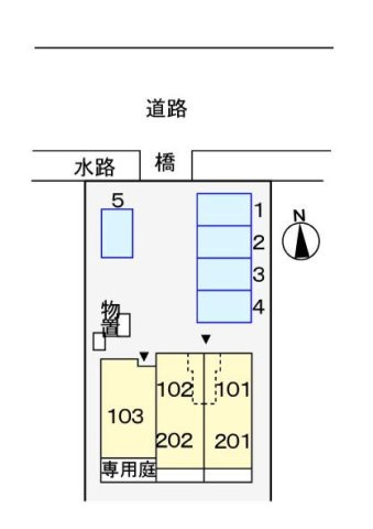 パ－クサイド幾久の区画図
