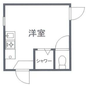 フェリスフロールの間取り|ロフト付きのワンルームタイプのお部屋☆