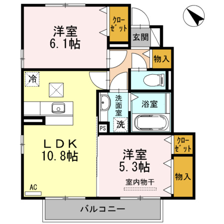 【間取り】 | D-roomみやこBAL