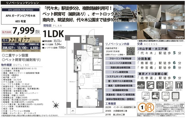 【その他】 | APAガーデンピア代々木　仲介手数料無料＋40万円現金プレゼント中