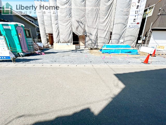 大洗町大貫町2期　新築戸建の前面道路含む現地写真