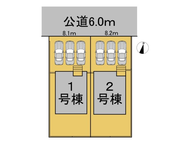 クワイエ　岐阜市日野南第３　全２区画分譲の区画図|■区画図
■YAMADA電機の　ヤマダ不動産　株式会社リライフ　
いつでもお問合わせ下さい。