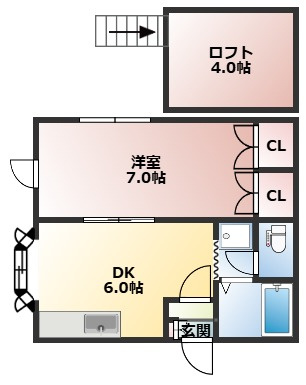 【間取り】 | 【CP対象】ローヤルハイツN28 | 間取りです