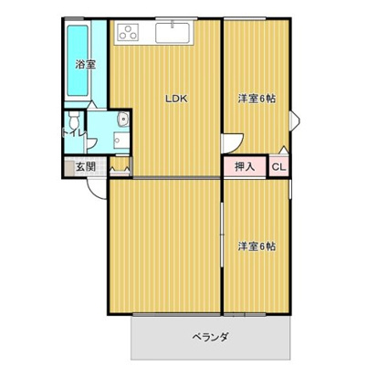 フォンテーヌ宮ノ陣Ⅱの間取り