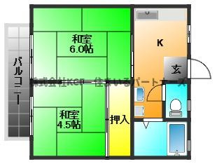 つばきコーポの間取り
