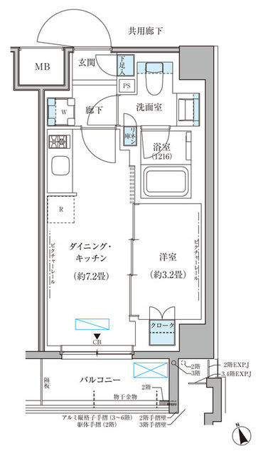 パークアクシス文京本郷の間取り|1DK