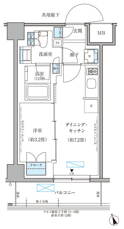 パークアクシス文京本郷の間取り|1DK