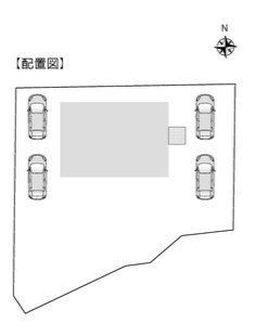 伊那市東春近　中古戸建の区画図|敷地内にはカースペースも確保しています。