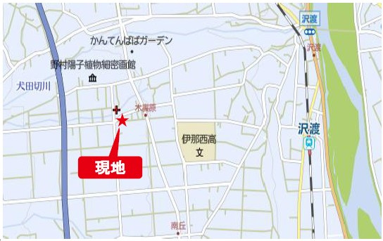 伊那市東春近　中古戸建の地図|現地の案内図です。