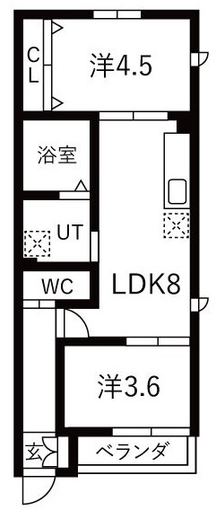 ａｐａｒｔｍｅｎｔ宝生町の間取り