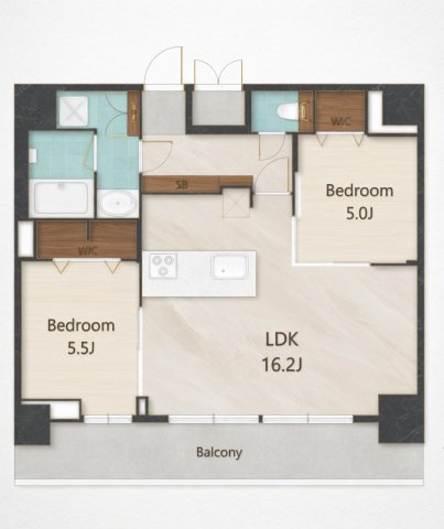 S-RESIDENCE松屋町asenceの間取り