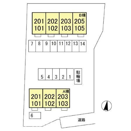 ヴィラージュレヨン　Ｂの区画図|他社様掲載物件もまとめてご紹介、ご案内可能です(^^)/