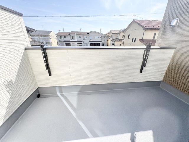 【仲介手数料無料／あま市】あま市第1木田西山　ファーストタウン　新築戸建　のバルコニー