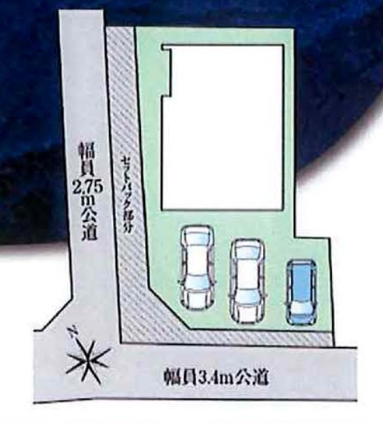 【仲介手数料無料／あま市】あま市第1木田西山　ファーストタウン　新築戸建　の区画図