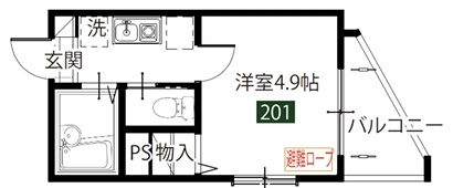 メルディア梅島Ⅱの間取り