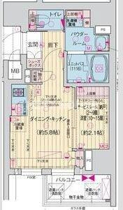 ソルテラス阿波座ウィズの間取り