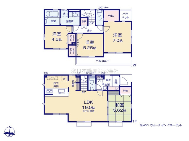 八王子市　石川町　新築一戸建ての間取り|～全室南向き4LDK　リビング階段の間取りです～