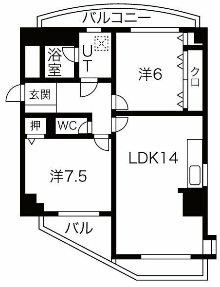 ＮＹレジデンスいりなかの間取り