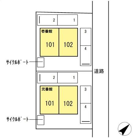 D-room室見 壱番館の区画図