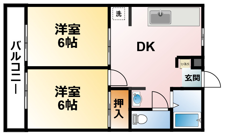 富塚ハイツの間取り