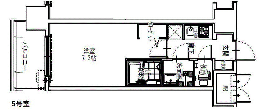 S-RESIDENCE大阪同心の間取り