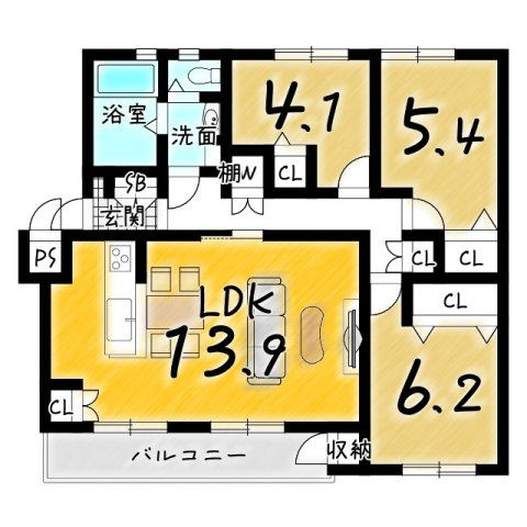 長岡天神ハイツ８棟