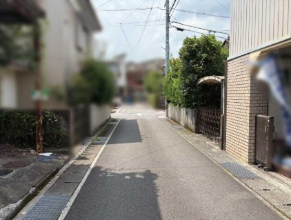 【解体更地渡し相談可】高知市佐々木町　中古一戸建ての前面道路含む現地写真|車通りが少なく静かな環境。日々の散歩も心地よい道のりです♪