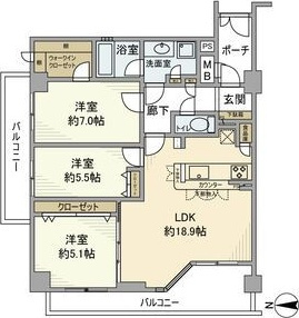 イトーピア夙川結善町の間取り