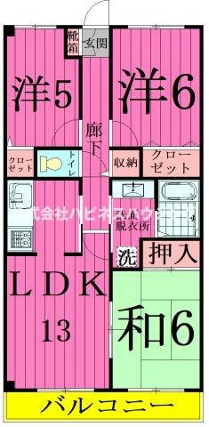 木崎台マンションの間取り