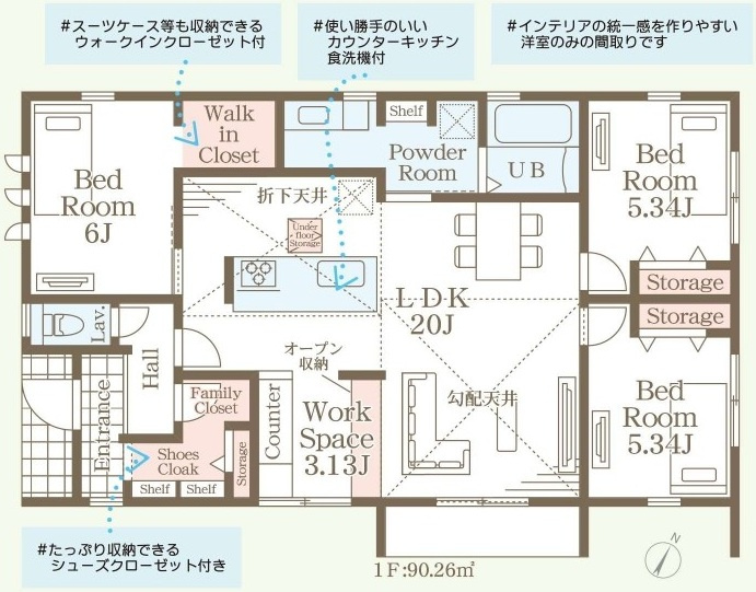 ひたちなか船窪　第2　新築戸建ての間取り|実際の空間の広さや陽当たり、風通しなどは現地でご確認できます♪