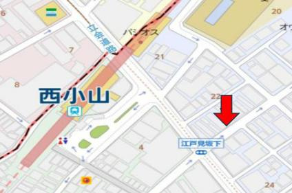 品川区小山５丁目の店舗事務所の地図