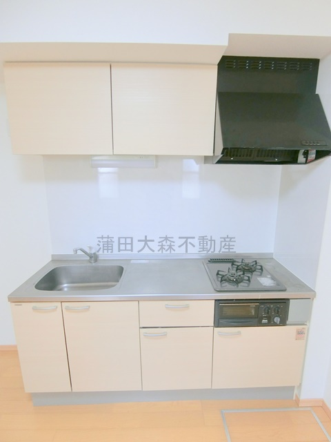 レオーノのキッチン|しっかり調理スペースのある2口ガスグリル付システムキッチン