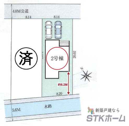 仲介手数料無料　久喜市南２丁目2-22の区画図